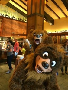 This is a photo of Kenai and Koda, the Bears from Brother Bear.